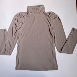 Fashion Nova tan long sleeve shirt